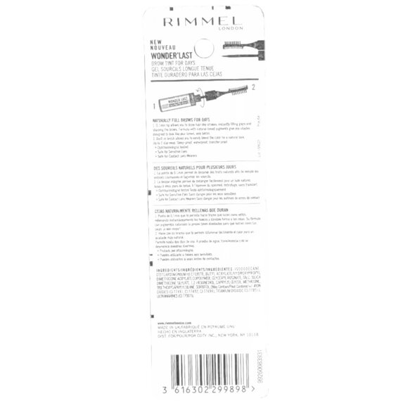 Rimmel London Wonder Last Brow Tint 002 Soft Brown 0.15 Oz NEW - Picture 4 of 4